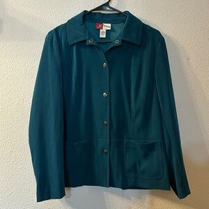 JM Collection faux seude button down size 8P